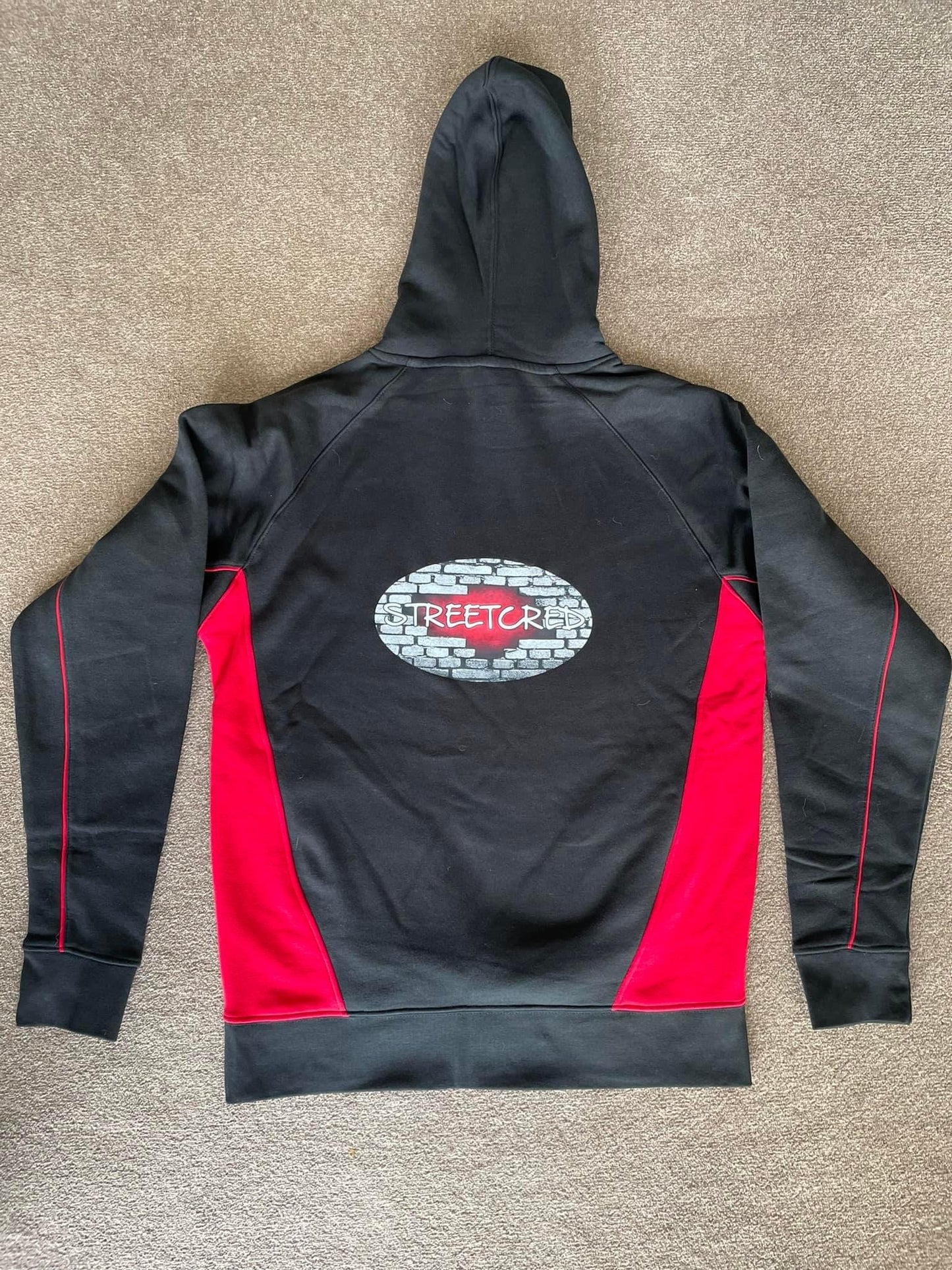 StreetCred Red and Black Hoodie ADULTS